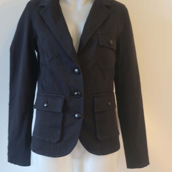 Womens Dickey Black Button Blazer Jacket S * - Picture 5 of 10